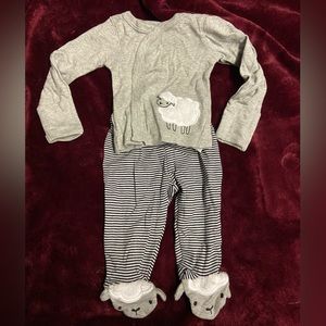 Just One You Newborn long sleeve shirt and footed pants